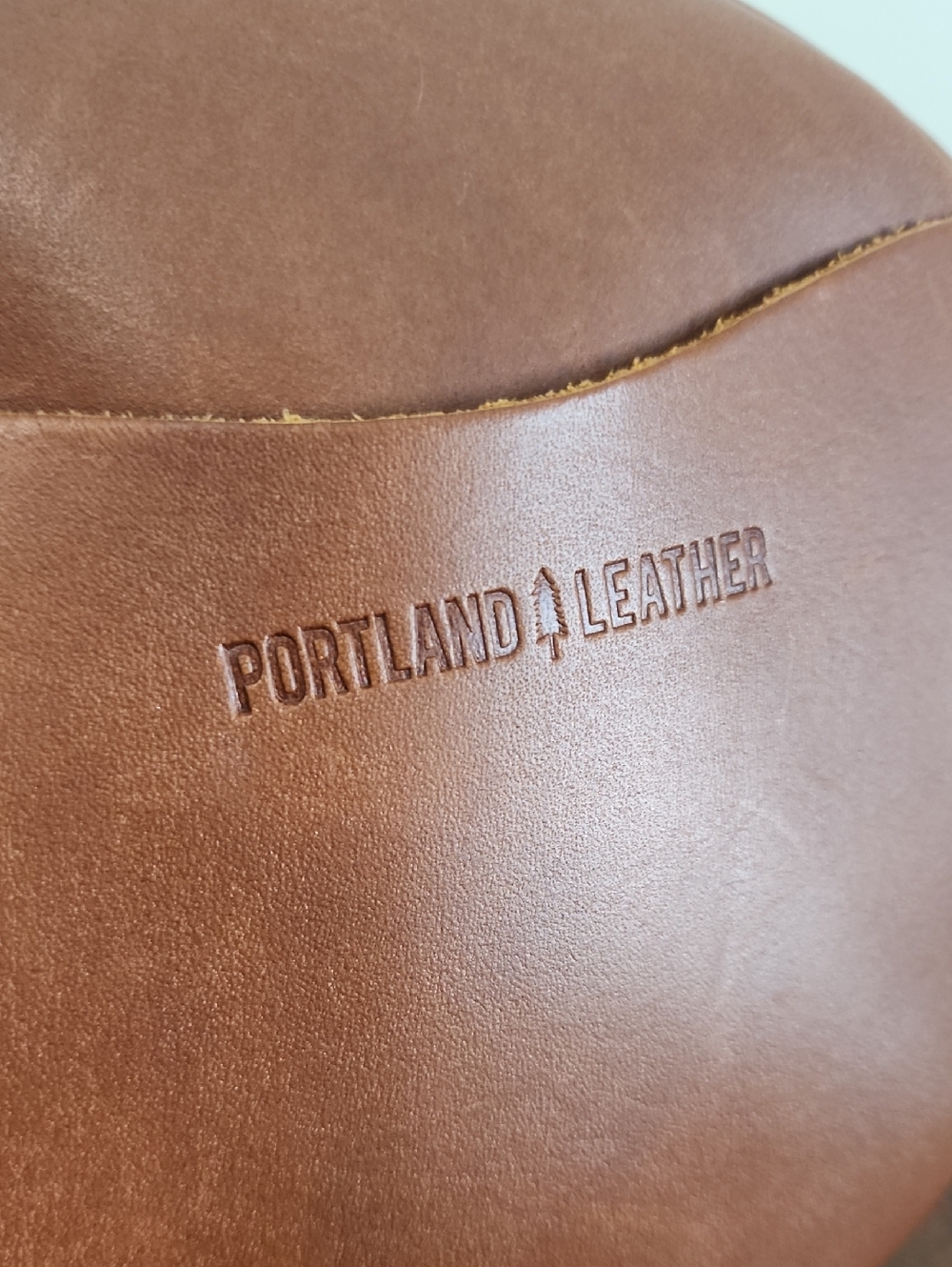 Portland Leather Goods Brown Cognac Small Round Circle Crossbody Bag - Picture 16 of 16
